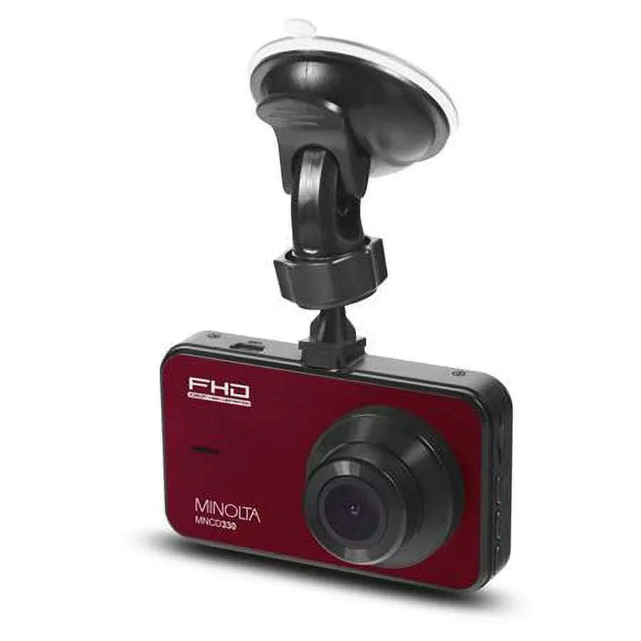 MNCD330 12MP Full HD 3.0" LCD Screen Dash Camera, Red