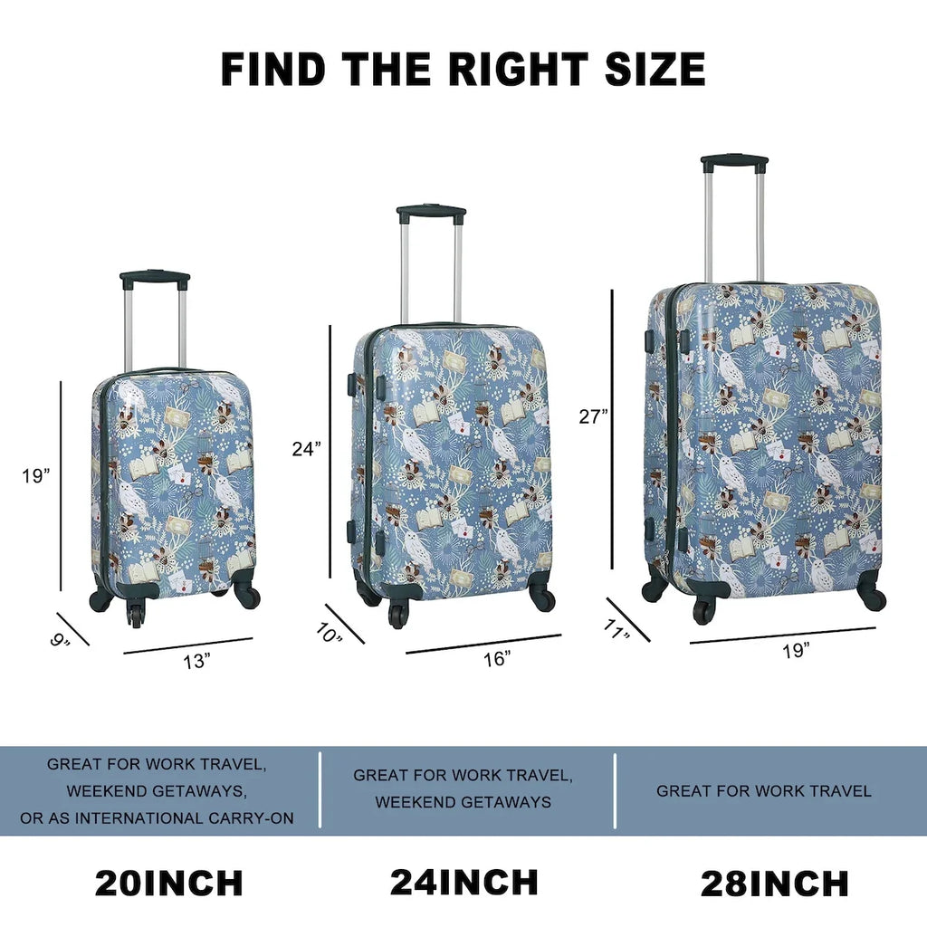Harry Potter 3-Piece 4-Wheel Luggage Set