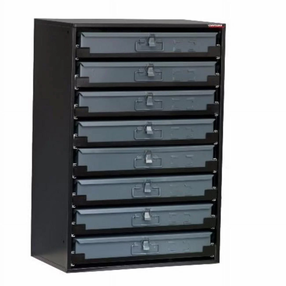 8-Drawer Heavy Duty Metal Sliding Rack Cabinet Black