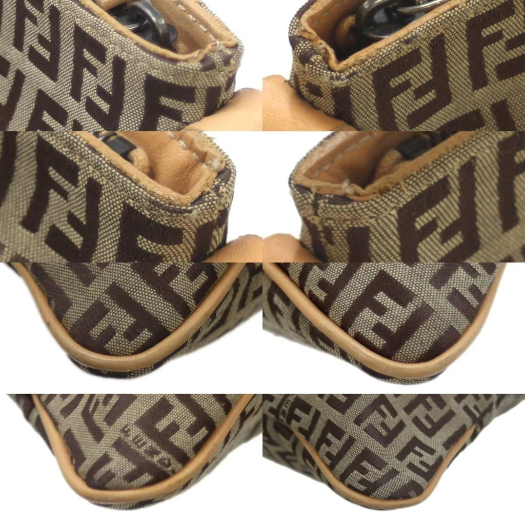 Pre-Owned FENDI Shoulder bag Zucca pattern Brown 2355.7VA020.28E (Good)