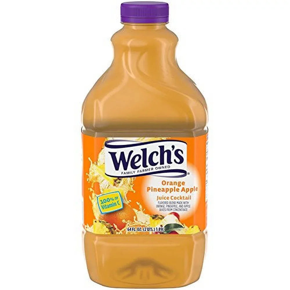 Welch S® Orange Pineapple Apple Juice Cocktail 64 Fl. Oz. Bottle (Pack of 4)