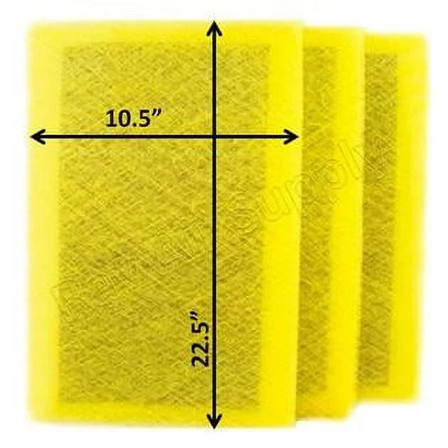 RAYAIR SUPPLY 12x25 Replacement Filter Pads Matching with MicroPower Guard Air Cleaner (3 Pack)