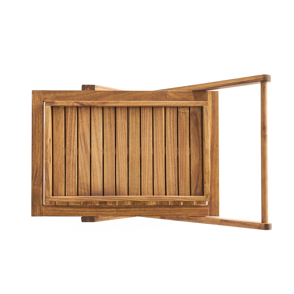 GDF Studio Kenilworth Indoor/Outdoor Acacia Wood 2 Tiered Bar Cart, Natural