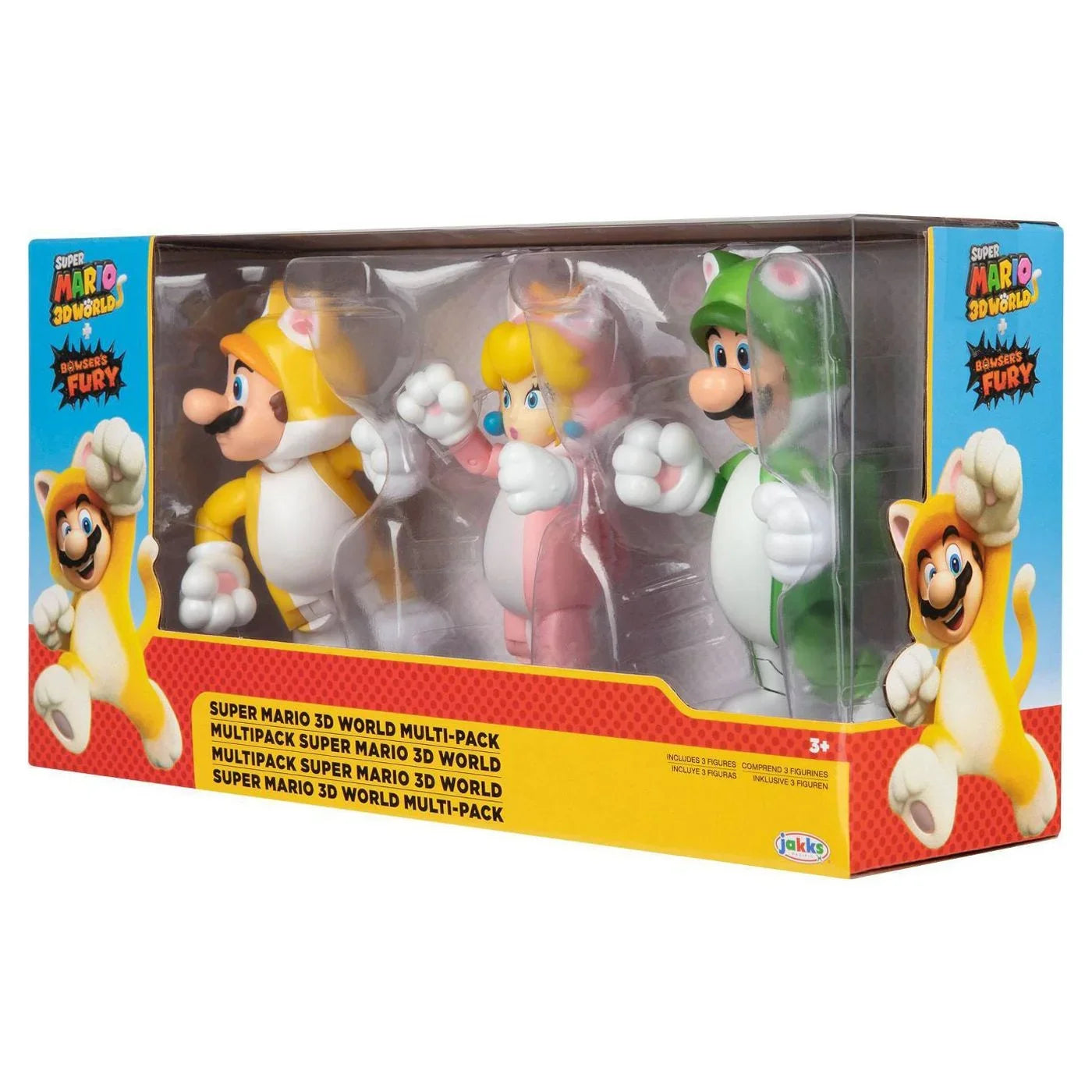 Super Mario 3D World Multi Pack Browsers Fury Toy Cat Mario Peach Luigi Figure