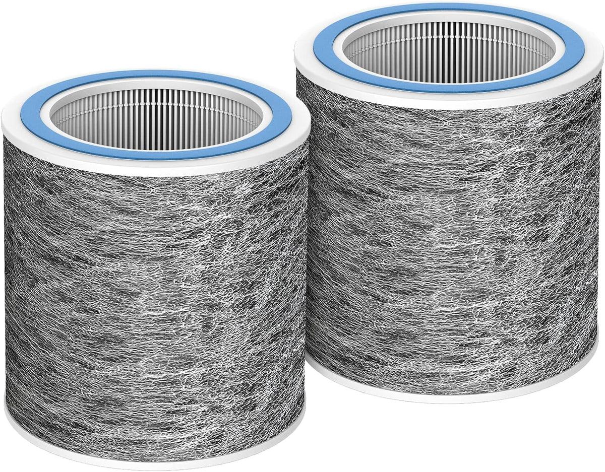 2 Pack HP102 Replacement Filter Fitting with Shark Air Purifier HC450, HC451, HC452, HC455, For Shark Air Purifier Model HP102PET, HP132, Part # HE1FKPET, HE1FKBAS