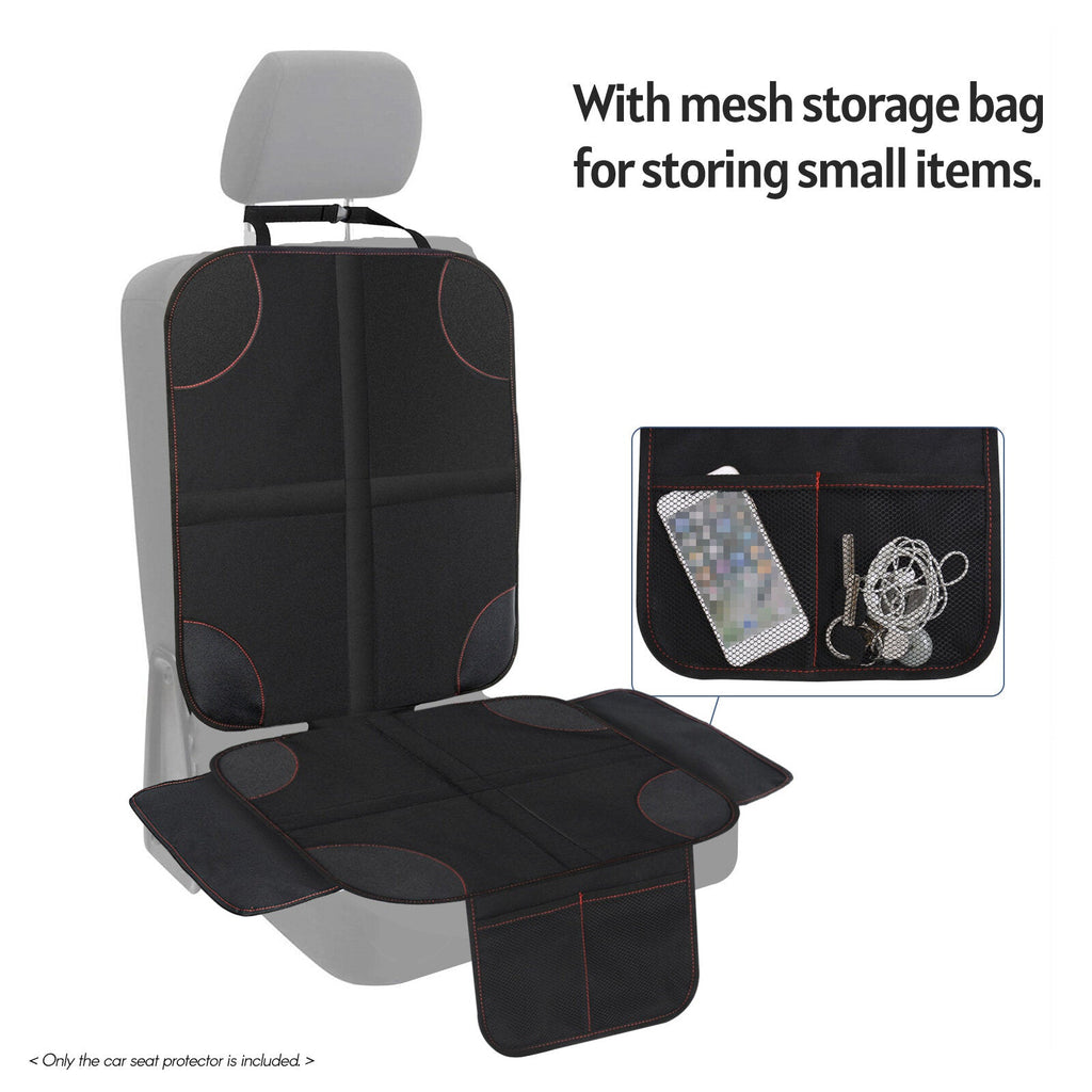 Baby Car Seat Protector Slip-Proof Strong Back Seat Wrap Mat with Organizer Pocket