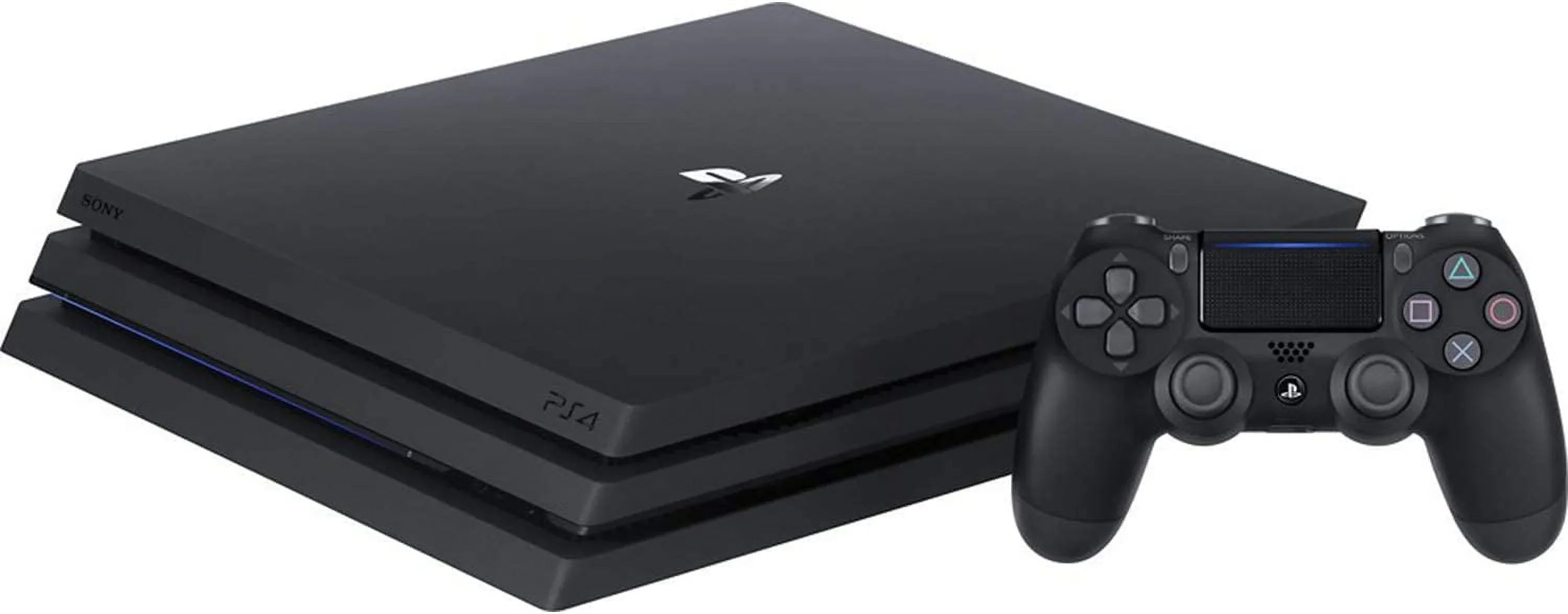 Pre-Owned Sony PlayStation 4 Pro 1TB Gaming Console Black Headset 2 Controller With BOLT AXTION Cleaning Kit Bundle (Refurbished: Like New)