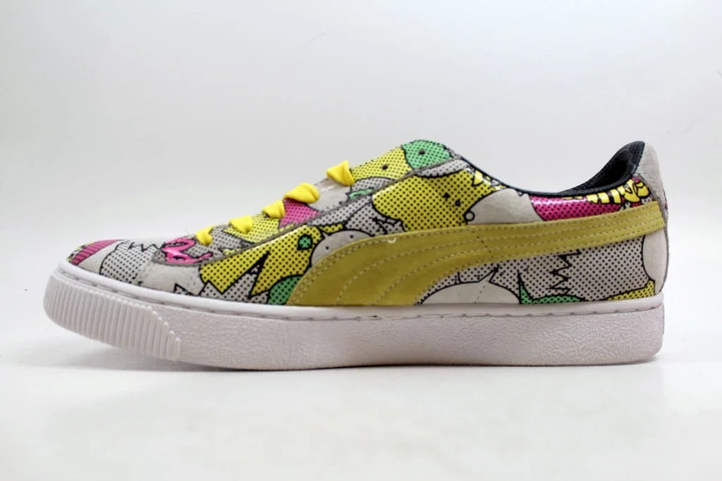 PUMA BASKET 68 DOPE COMICS PRINT LOW SNEAKER MULTI COLOR MEN SHOES SIZE 10 NEW