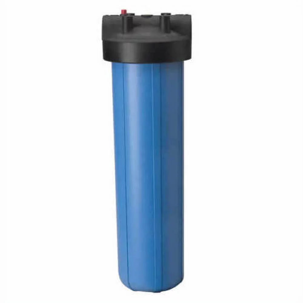 2 Pack: Big Blue Housing Canister Water Sump 1" NPT w/ Pressure Relief for 4.5" x 20" Whole House Filters
