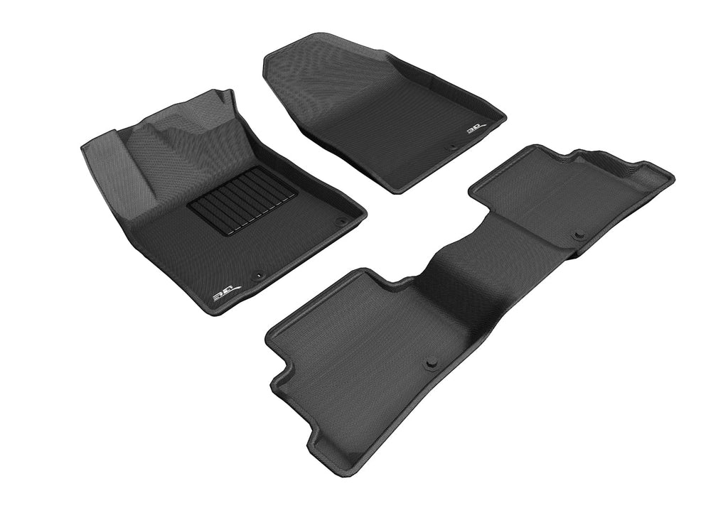 3D MAXpider KAGU Floor Mat (BLACK) Matching with HYUNDAI KONA ELECTRIC 2019-2023 - Full Set