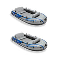 Intex Excursion Inflatable Rafting Fishing 4 Person Craft w/ Oars & Pump (2 Pack)