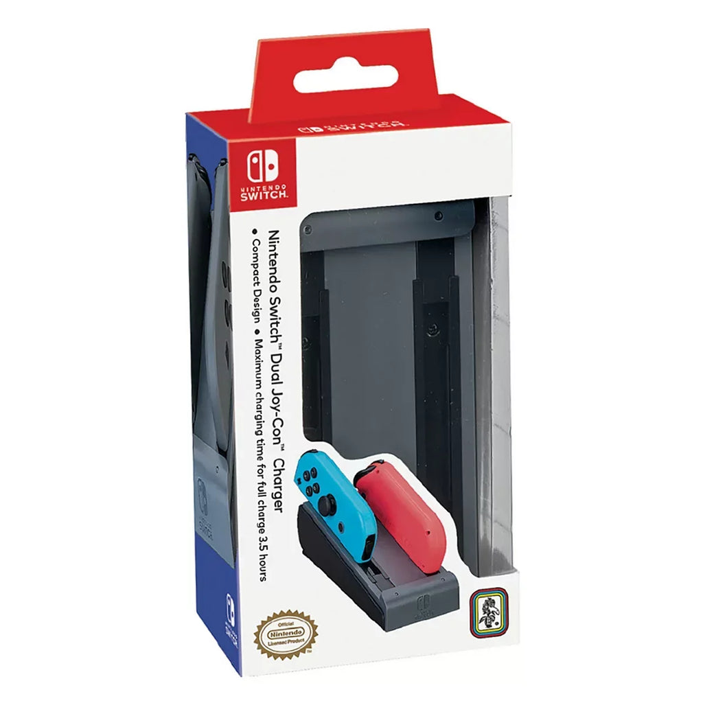 Nintendo Switch Console with Mario Odyssey Game & Gray Dual Joy-Con Charger