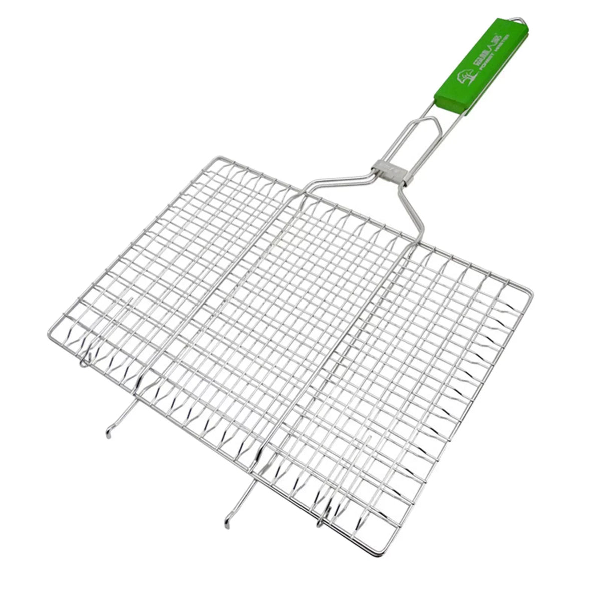 Stainless Steel Basket for Outdoor Camping BBQ Accessories Rack for Grilling Fish, Chicken, Meat, Steak, Vegetables, Kabobs, Chops, Seafood