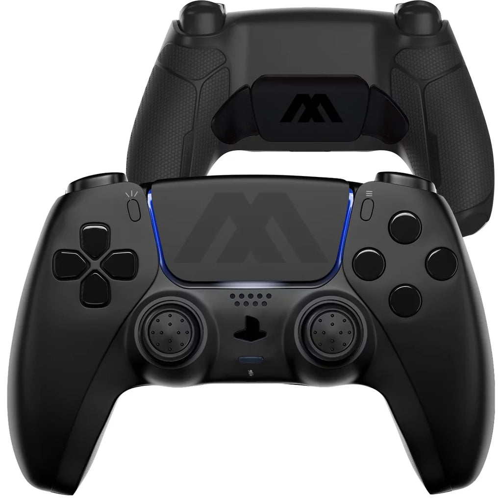 Black ModdedZone Extreme Modded Controller + Anti Recoil 2 Remap Buttons & Interchangeable Thumbsticks & Hair Triggers, Tactical Buttons Fitting with PS5 Custom Controller PC FPS