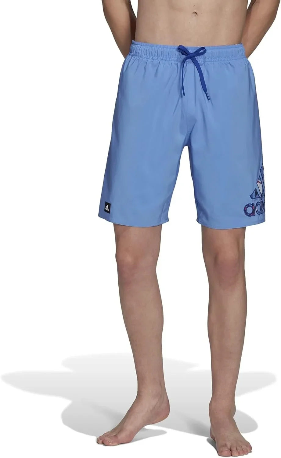 adidas Seasonal Floral Classics Logo 19" Swim Shorts Blue Fusion/Pulse Mint MD