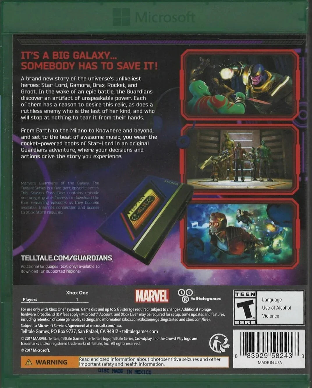 Marvel''s Guardians of the Galaxy: The Telltale Series Xbox One (Brand New Facto
