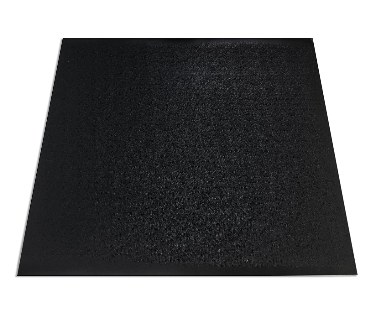 SuperMats - Gym Mat - Super Heavy Duty Standard - Commercial Grade Solid Vinyl - Home Gym Mat, Black, 50 In. x 60 In.