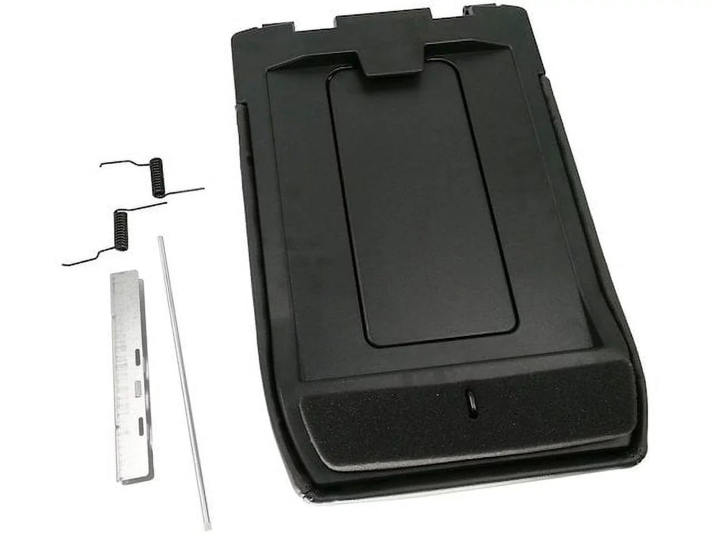 Dark Gray Console Lid Kit with Bracket - For Front Row with Split Bench Seat - Suitable with 2001 - 2006 Chevy Silverado 2500 HD 2002 2003 2004 2005