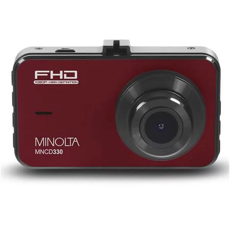MNCD330 12MP Full HD 3.0" LCD Screen Dash Camera, Red