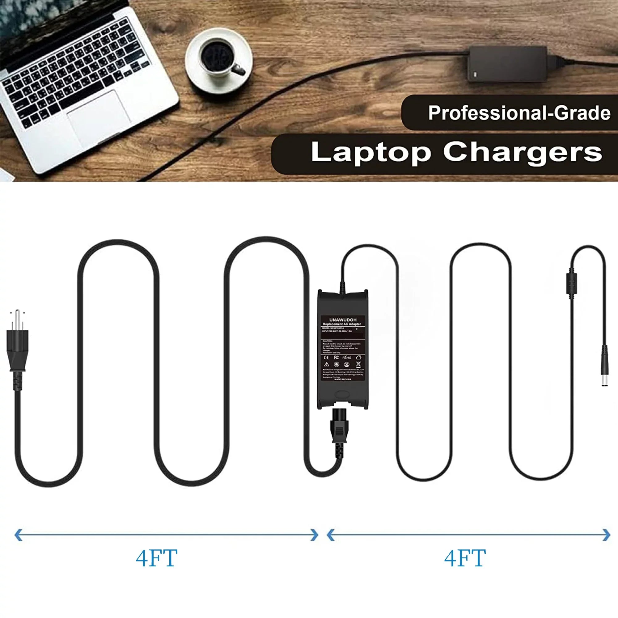 KONKIN BOO Matching Laptop AC Power Adapter Cord Charger Replacement for Dell Latitude D630