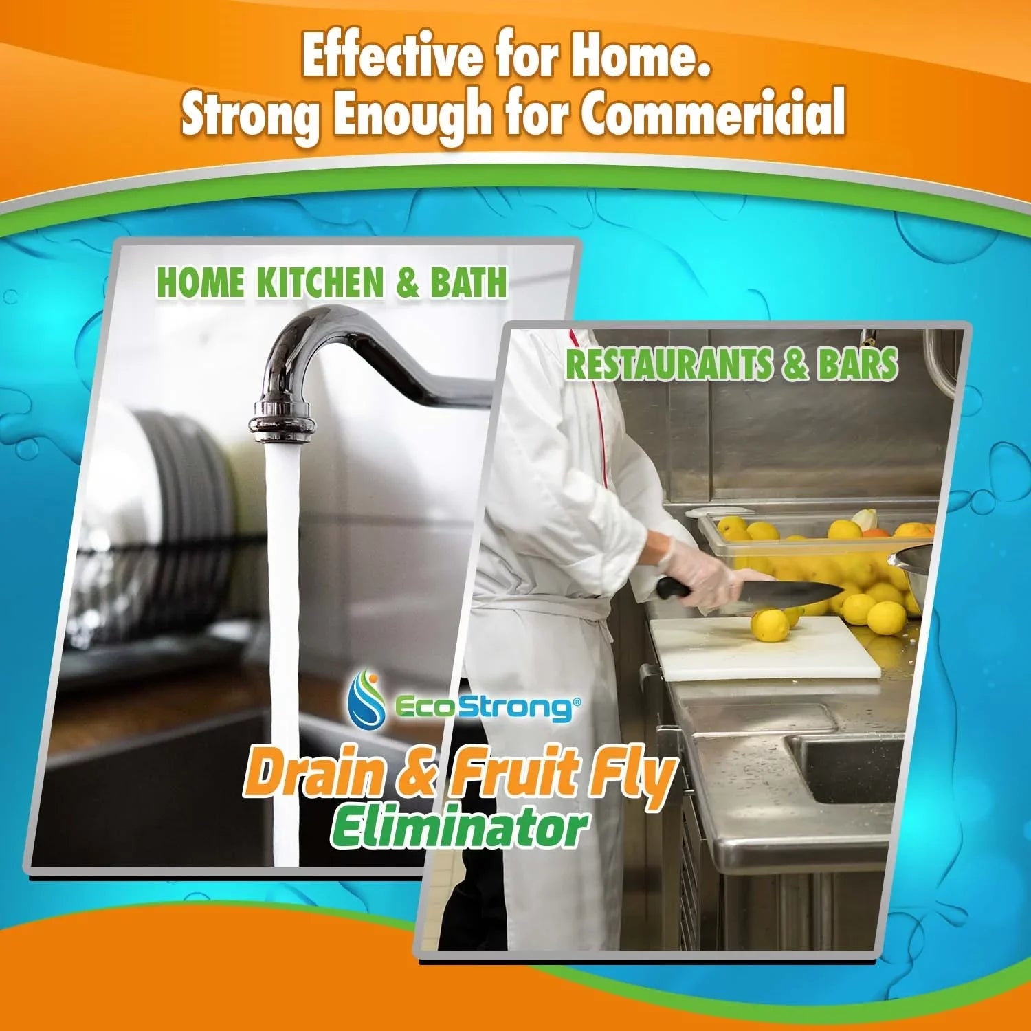Fruit Fly Drain Treatment, Drain Fly Eliminator, Eliminates Gnats, Sewer Flies With EcoStrong - 2 Gallon