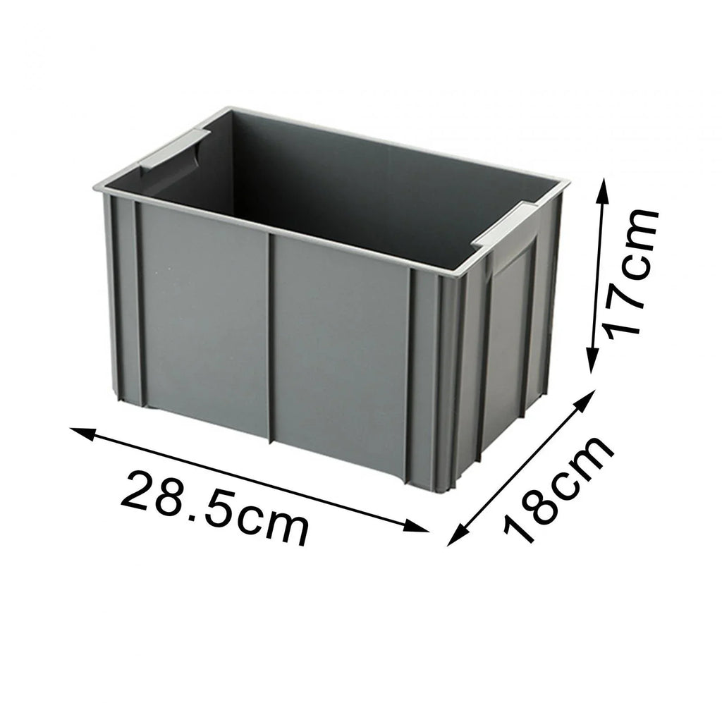 Storage Box Storage Bin Long-lasting Multipurpose Organizer Space Saving Stackable Storage Container for RV Travel Desktop Fishing Gray 28.5x18x17cm