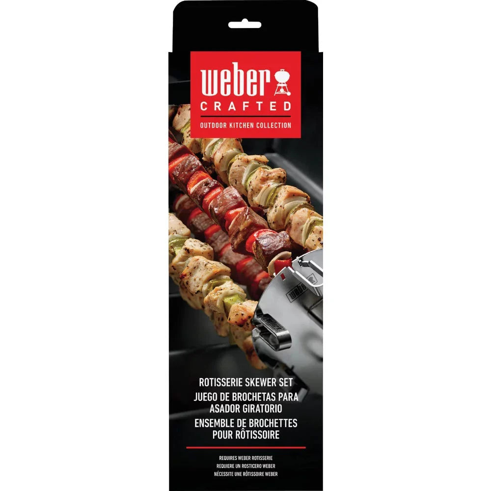 1 PK, Weber 16 In. Stainless Steel Rotisserie Skewer Set