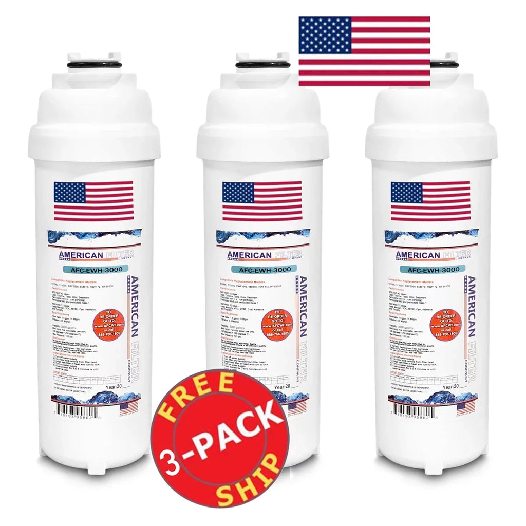 AFC Brand , Water Filters , Model # AFC-EWH-3000 , Suitable with Elkay® LRPBGRNM28RAK - 3 Pack - Made in U.S.A.