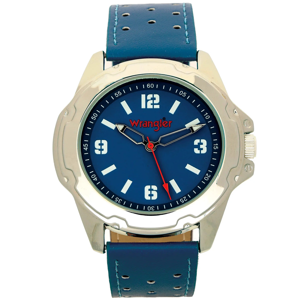 Wrangler 44mm Round Blue Strap Watch
