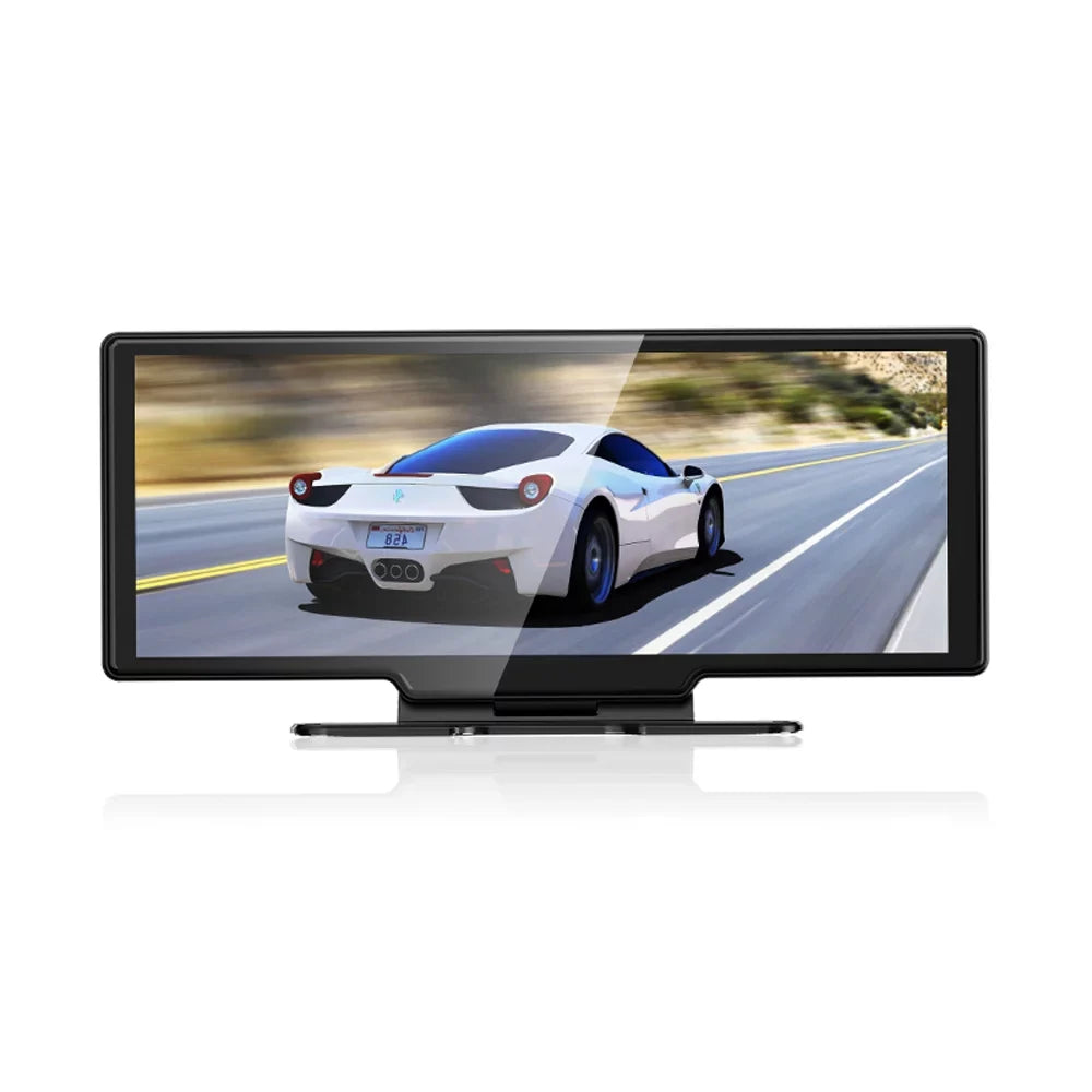 4K Front & Rear DVR Dash Camera with 10.26 Inch Touchscreen - Android Auto Suitable Built-in WiFi, G-Sensing, Loop Recording, Hands-Free Calling