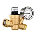 Yabuy Resilient Brass Water Pressure Regulator Valve with Inlet Screened Filter Optimal for RV Plumbing System