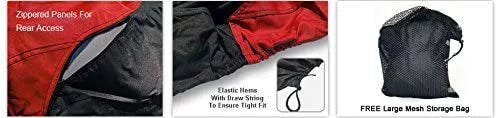 Climate Jet Ski Wrap for Yamaha EXR 2020 - RED/Black Color - All Condition - Trailerable - Protects from Rain, Sun, UV Rays, and More! Includes Trailer Straps and Storage Bag