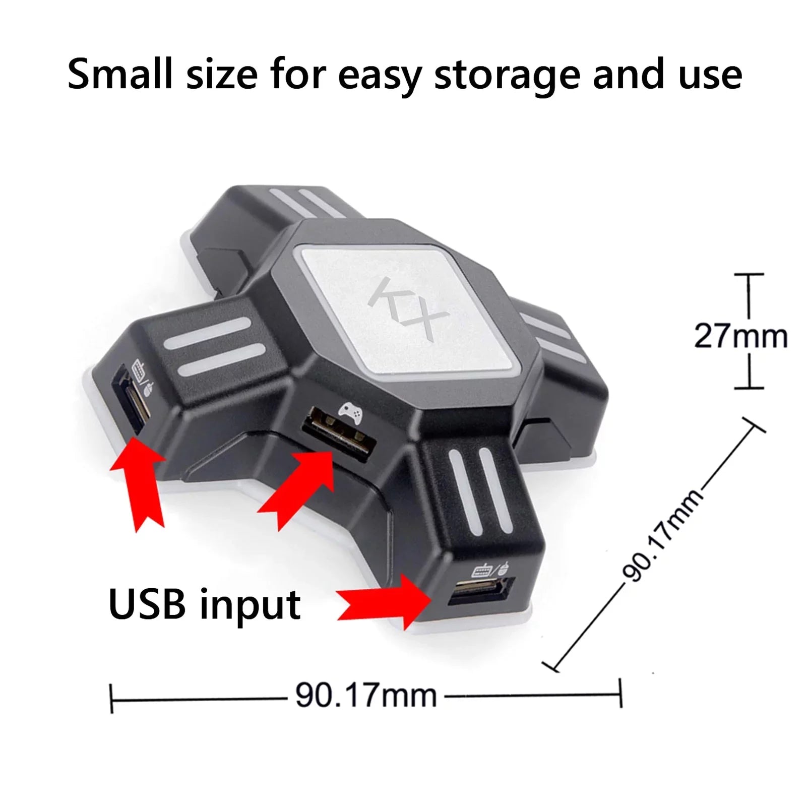 Abody Keyboard Mouse Adapter Portable Mouse Keyboard Converter Adapter Replacement for Switch/X-box/PS5/P-S-4/PS3 KX Gamepad Controller Adapter