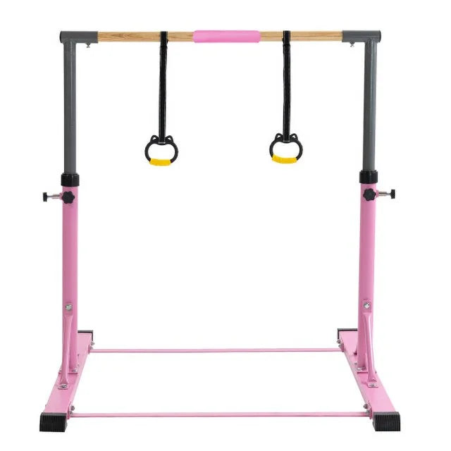 Pink Gymnastics Bar, Girls Gymnastic Training Equipment at Home, Horizontal Bar Exercise, Birthdays Christmas Kids' Gift Ages 3-15 from Parents