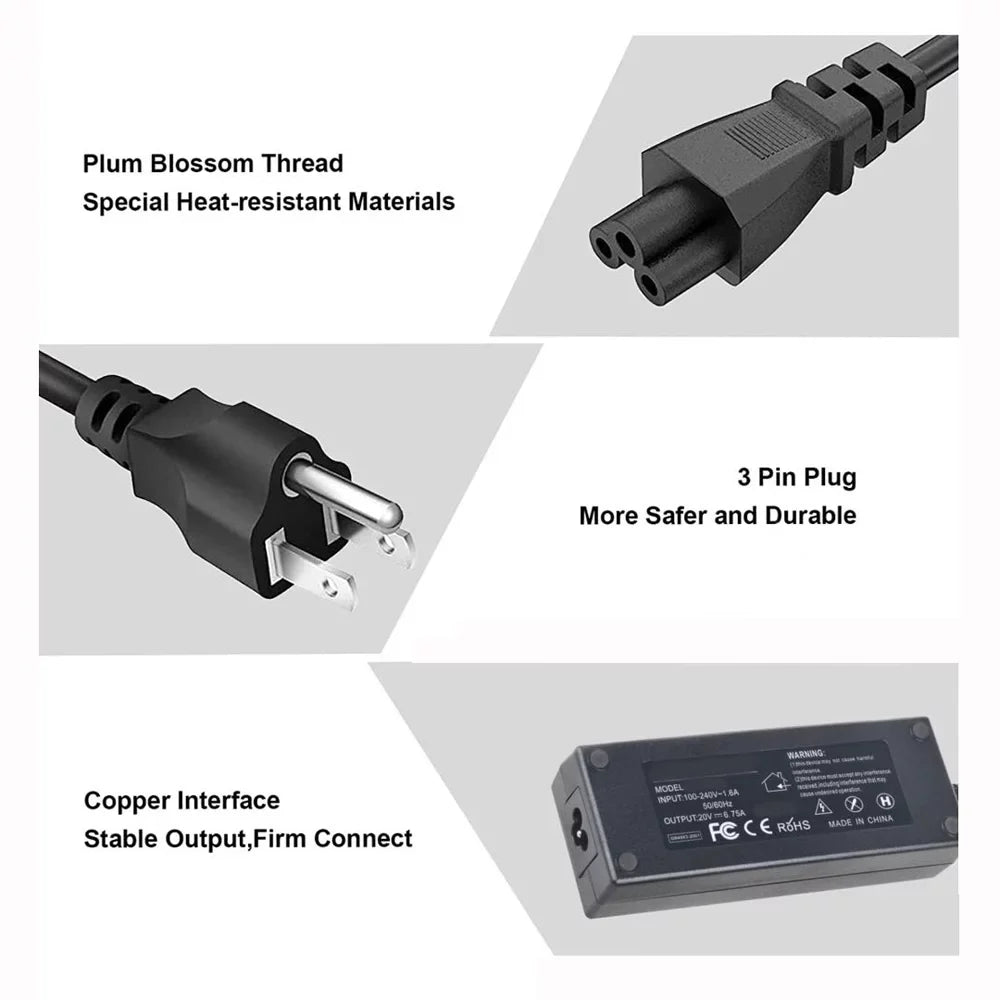 CJP-Geek 135W AC Power Adapter Charger Supply for Lenovo Y50-70AS-ISE ADL135NLC3A Cord