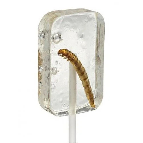 HOTLIX - TEQUILA FLAVORED CANDY WITH WORM - SUGAR FREE - 2 Suckers