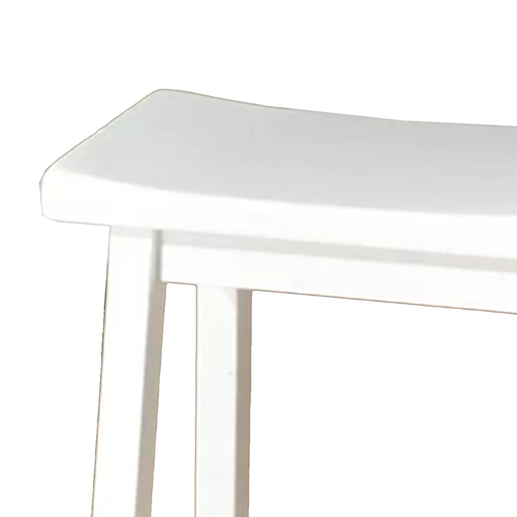 TMS Arizona 24" Indoor Saddle Counter Stool, White