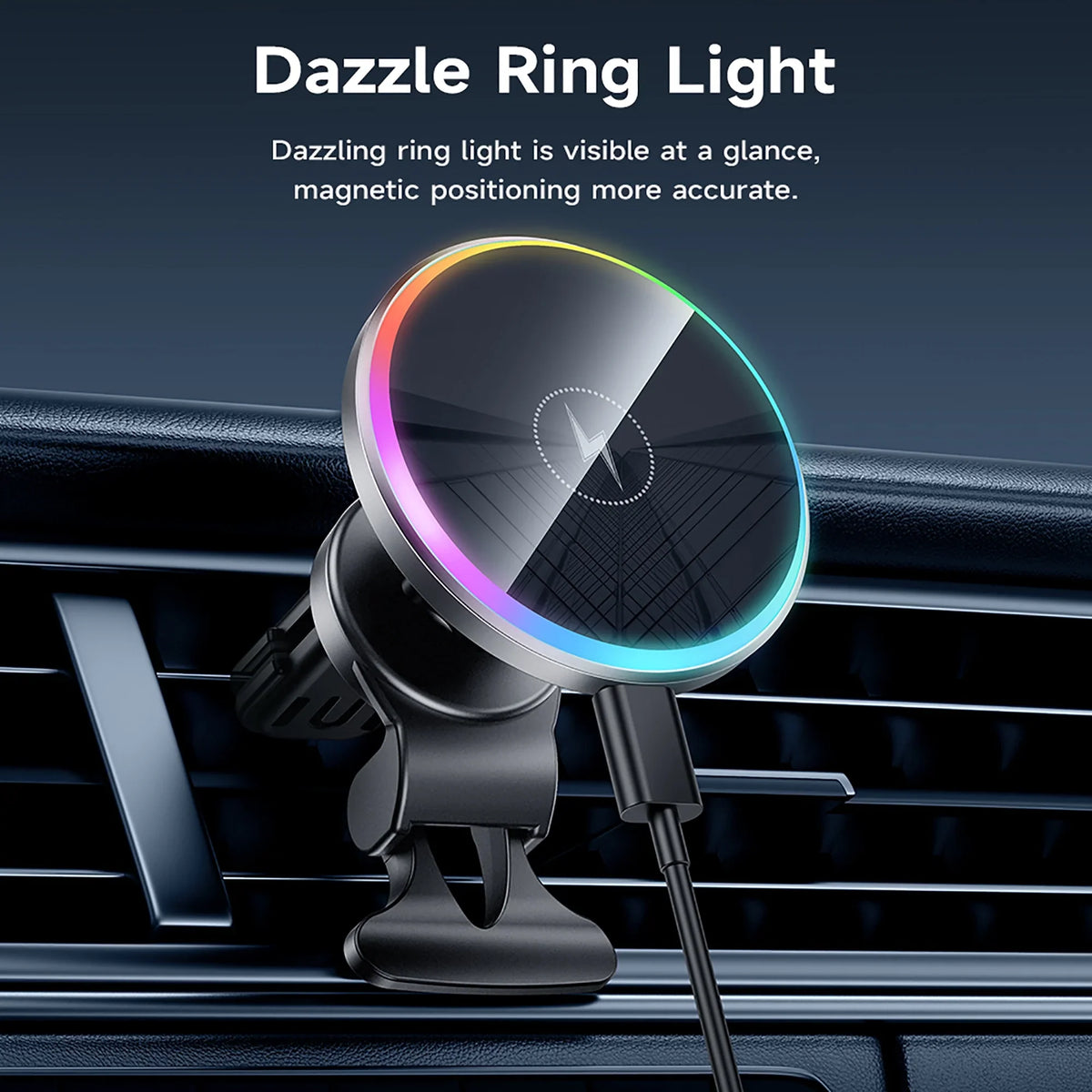 HOCO Magnetic Wireless Car Charger Air Vent Car Phone Holder Mount 15W QI Fast Charging Fitting for iPhone,Samsung,Huawei,etc