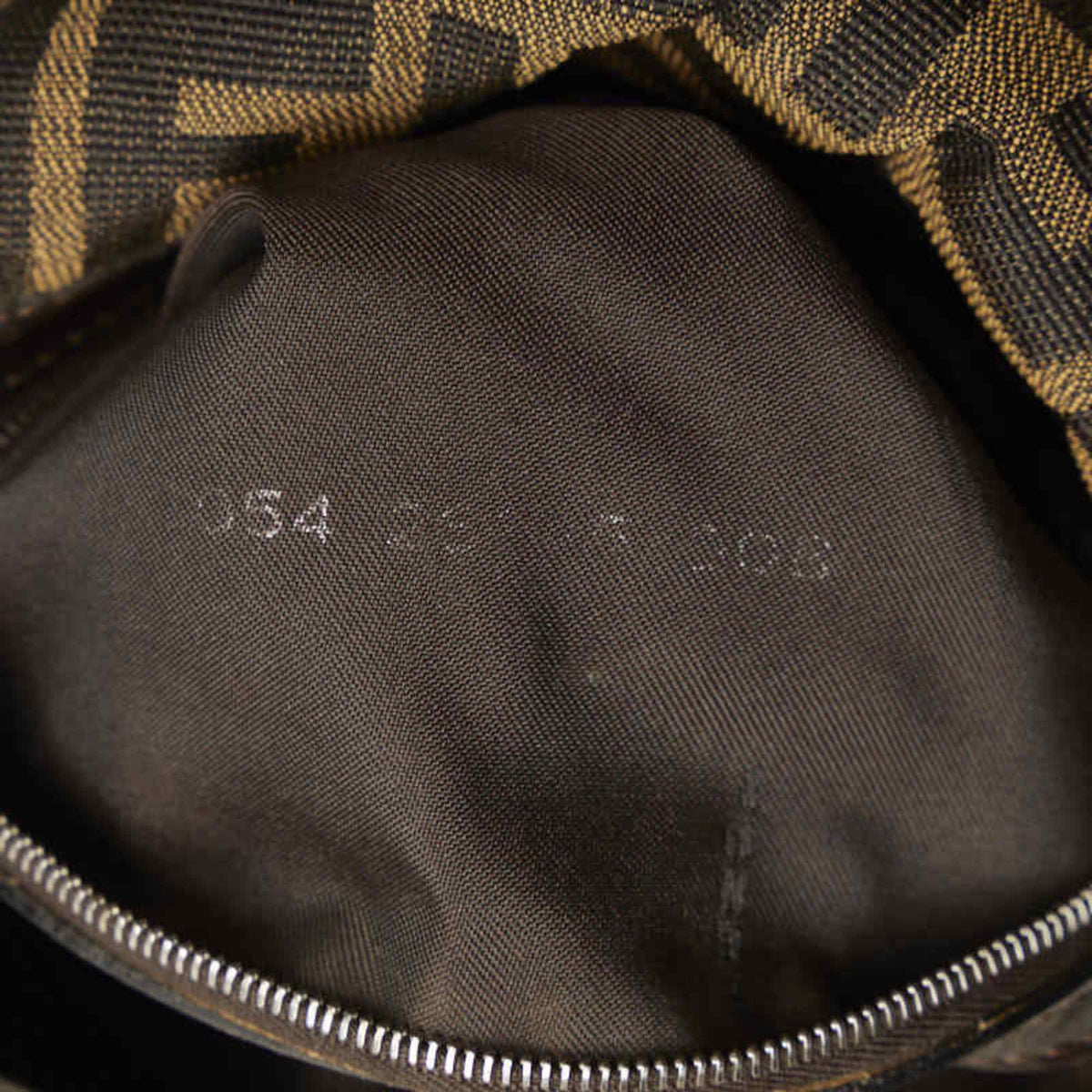 Pre-Owned FENDI ZUCCA Mamma Bucket Bag Brown Canvas Leather Women's (Good)