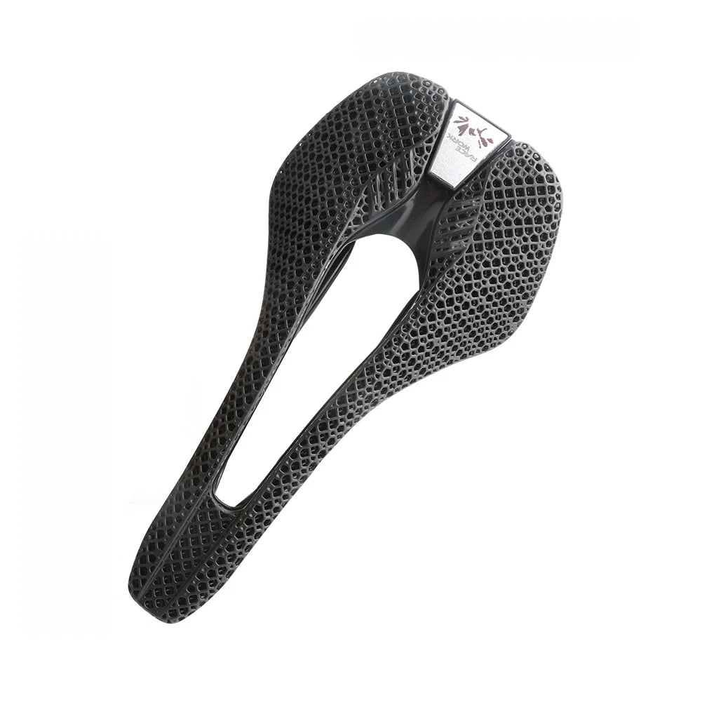 RACEWORK 30CRMO 3D Printed Saddle MTB Mountain Road Cycling Saddle Comfortable Honeycomb Structure Hollow Cushion