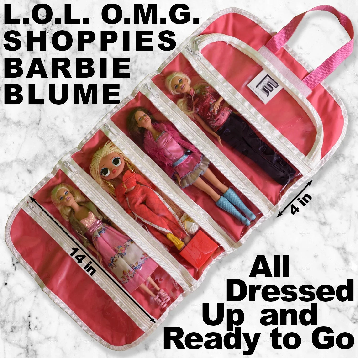 EASYVIEW Toy Storage Organizer Case Matching LOL Doll Bundle (2-items)