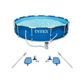 Intex Metal Frame Swimming Pool with Filter Pump and Pool Cleaning Kit (2 Pack)