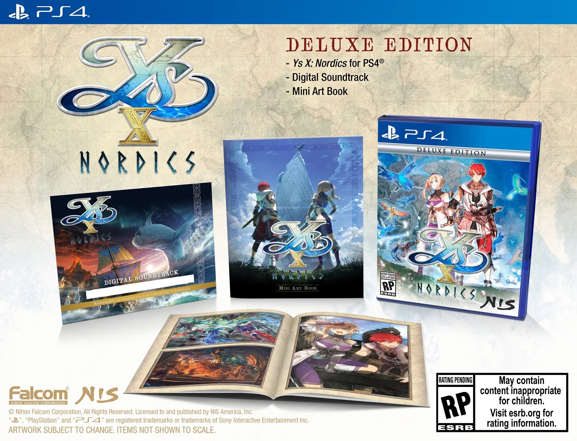 Ys X: Nordics - Deluxe Edition, PlayStation 4