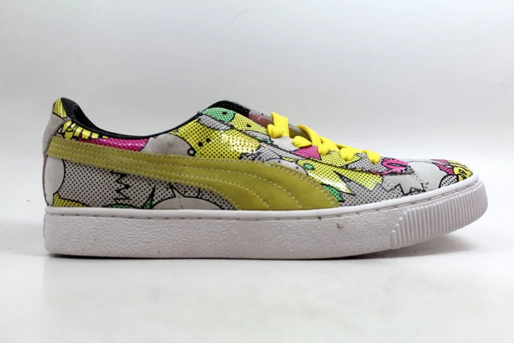 PUMA BASKET 68 DOPE COMICS PRINT LOW SNEAKER MULTI COLOR MEN SHOES SIZE 10 NEW