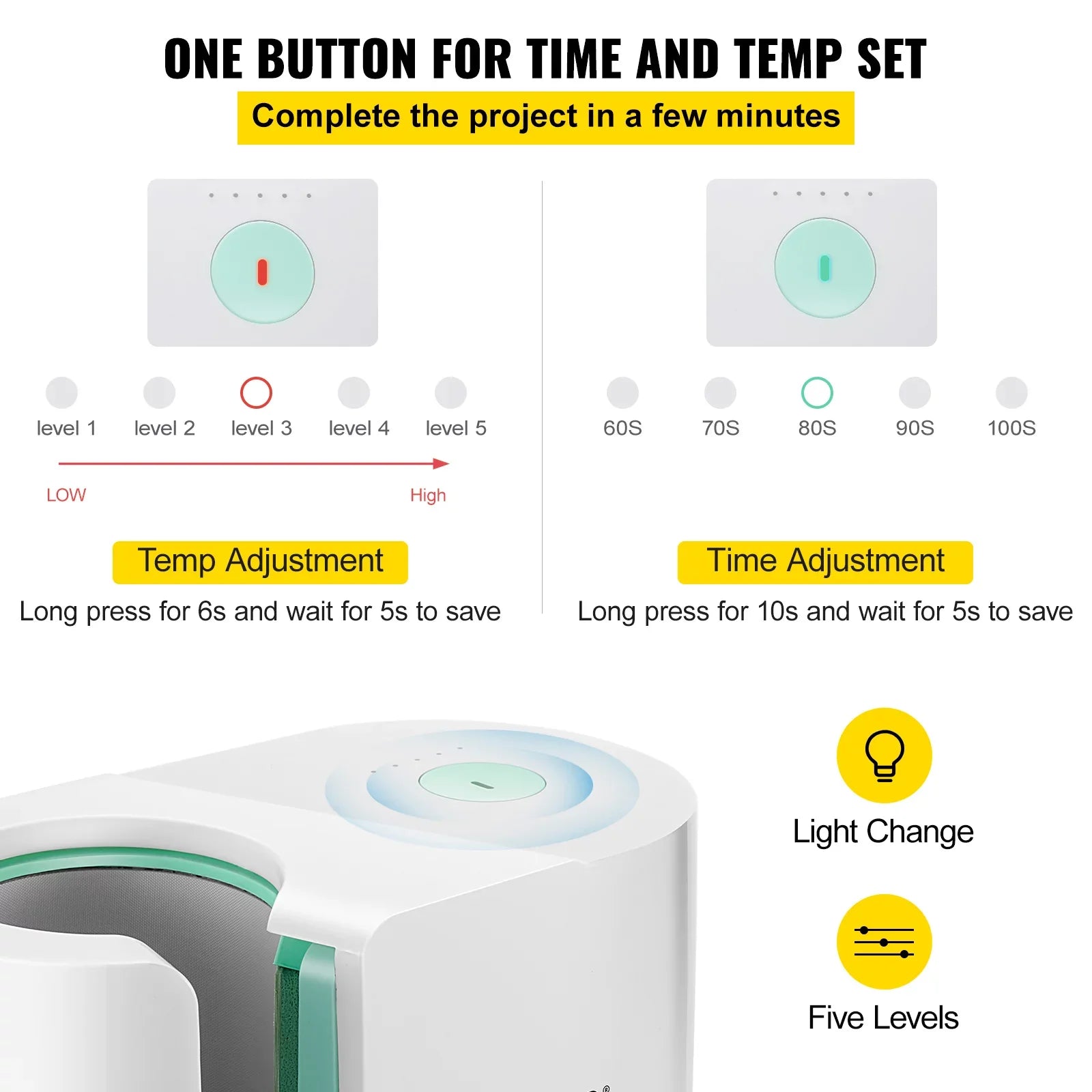 BENTISM Mug Press Machine, Automatic Mug Heat Press 11-15oz, One-touch Setting, Cup Transfer Sublimation Portable Coffee Presser, Pro Easy Mug Press Machine DIY Printing