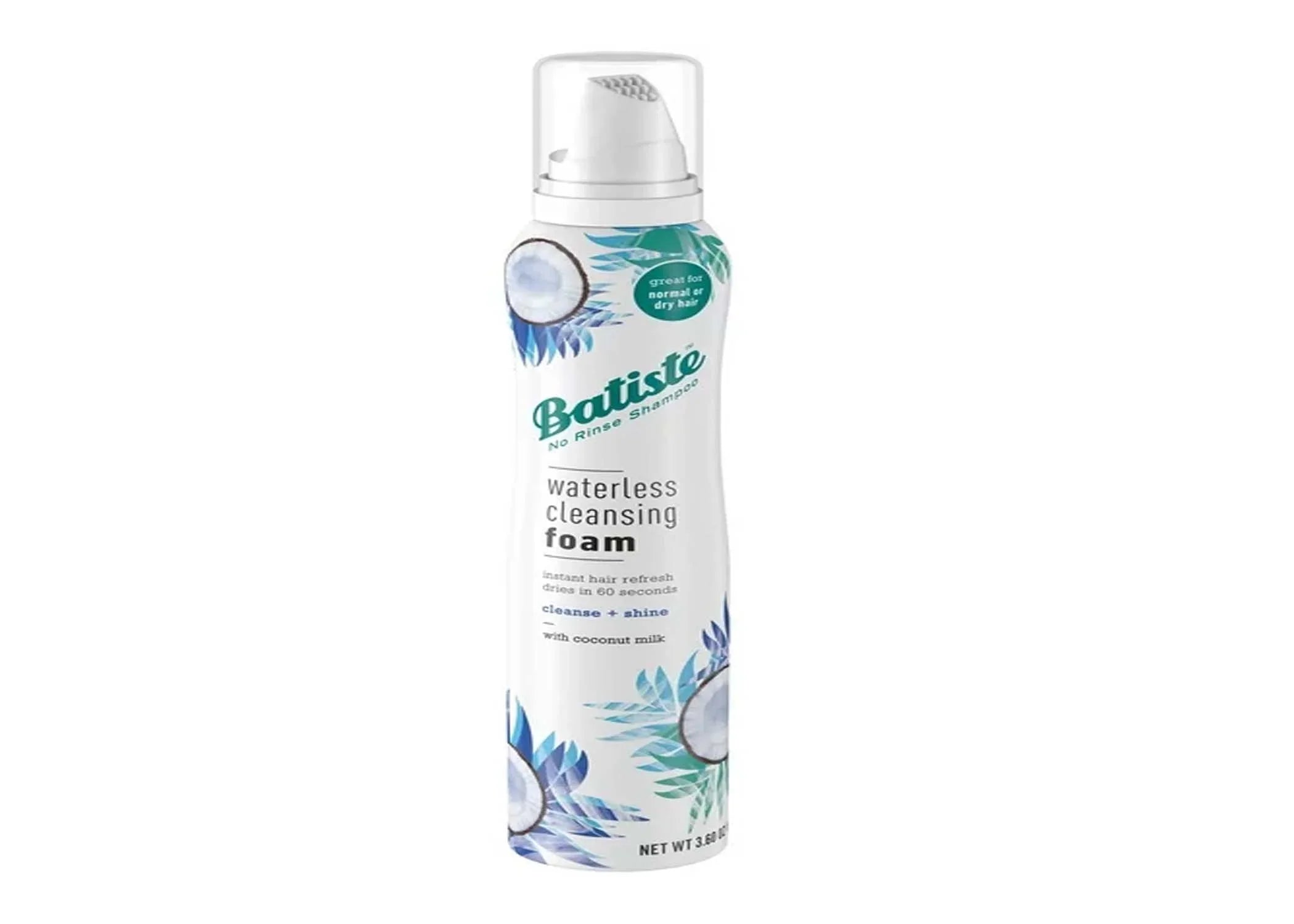 Batiste Waterless Cleansing Foam Cleanse + Shine with Coconut Milk, 3.6 OZ (Pack Of 6)