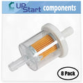 8-Pack 691035 Fuel Filter Replacement for Kawasaki FH381V BS12 4 Stroke Engine - Matching with 493629 Fuel Filter 40 Micron