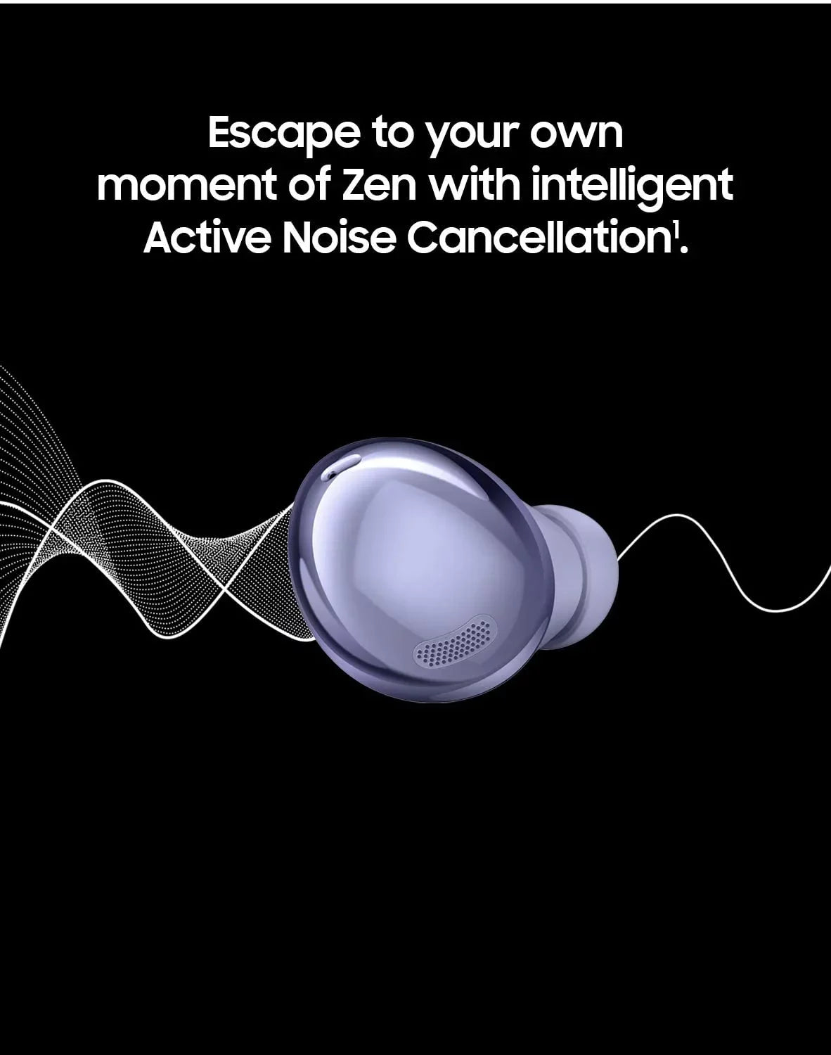 UrbanX Street Buds Pro Bluetooth Earbuds For Samsung Galaxy Fold 5G True Wireless, Noise Cancelling, Charging Case, Standard Sound, Sweat Strong Purple (US Version)