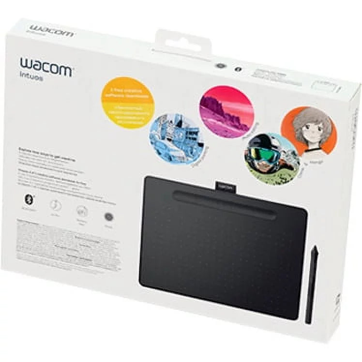 Wacom Intuos Wireless Graphics Drawing Tablet for Mac, PC, Chromebook & Android (medium) with Software Included, Black (CTL6100WLK0