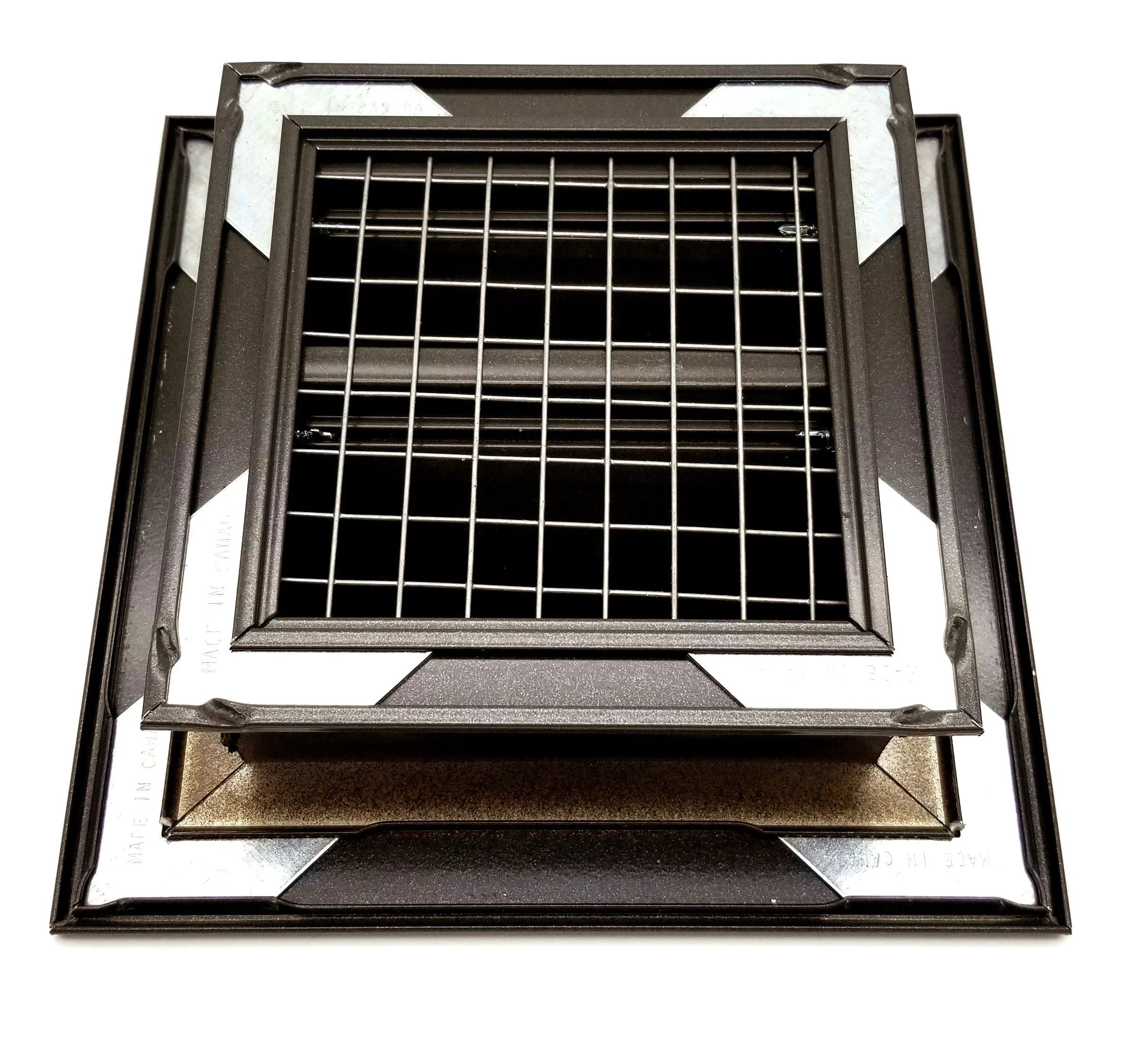 16"w X 8"h Crawl Space Aluminum Exterior Vent for Walls & Crawlspace - Rain & Waterproof Air Vent with Screen Mesh - HVAC Grille - Brown Outer Dimensions 17.5w x 9.5h